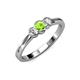 3 - Irina Peridot and Lab Grown Diamond Three Stone Engagement Ring 