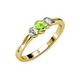 3 - Irina Peridot and Lab Grown Diamond Three Stone Engagement Ring 