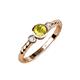 3 - Azalea Yellow Diamond and White Lab Grown Diamond Three Stone Engagement Ring 