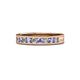 1 - Vanna 2.20 mm Tanzanite and Lab Grown Diamond 9 Stone Wedding Band 