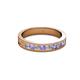 2 - Vanna 2.20 mm Tanzanite and Lab Grown Diamond 9 Stone Wedding Band 