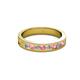 2 - Vanna 2.20 mm Pink Tourmaline and Lab Grown Diamond 9 Stone Wedding Band 