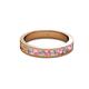 2 - Vanna 2.20 mm Pink Tourmaline and Lab Grown Diamond 9 Stone Wedding Band 