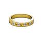 2 - Vanna 2.20 mm Citrine and Lab Grown Diamond 9 Stone Wedding Band 