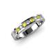 3 - Vanna 2.20 mm Yellow Diamond and White Lab Grown Diamond 9 Stone Wedding Band 