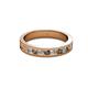 2 - Vanna 2.20 mm Smoky Quartz and Lab Grown Diamond 9 Stone Wedding Band 