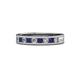 1 - Vanna 2.20 mm Blue Sapphire and Lab Grown Diamond 9 Stone Wedding Band 