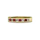 1 - Vanna 2.20 mm Ruby and Lab Grown Diamond 9 Stone Wedding Band 