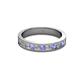 2 - Vanna 2.20 mm Tanzanite and Lab Grown Diamond 9 Stone Wedding Band 