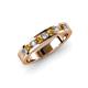 3 - Vanna 2.20 mm Citrine and Lab Grown Diamond 9 Stone Wedding Band 