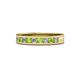 1 - Vanna 2.20 mm Peridot and Lab Grown Diamond 9 Stone Wedding Band 
