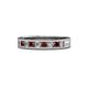 1 - Vanna 2.20 mm Red Garnet and Lab Grown Diamond 9 Stone Wedding Band 