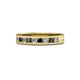 1 - Vanna 2.20 mm Black Diamond and White Lab Grown Diamond 9 Stone Wedding Band 