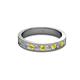 2 - Vanna 2.20 mm Yellow Sapphire and Lab Grown Diamond 9 Stone Wedding Band 