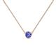 1 - Merilyn 4.00 mm Round Tanzanite Bezel Set Solitaire Pendant 