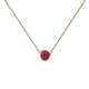 1 - Merilyn 4.00 mm Round Ruby Bezel Set Solitaire Pendant 