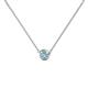1 - Merilyn 4.00 mm Round Aquamarine Bezel Set Solitaire Pendant 