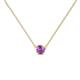 1 - Merilyn 4.00 mm Round Amethyst Bezel Set Solitaire Pendant 