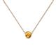 1 - Merilyn 4.00 mm Round Citrine Bezel Set Solitaire Pendant 