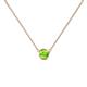 1 - Merilyn 4.00 mm Round Peridot Bezel Set Solitaire Pendant 