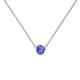 1 - Merilyn 4.40 mm Round Tanzanite Bezel Set Solitaire Pendant 