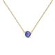 1 - Merilyn 4.40 mm Round Tanzanite Bezel Set Solitaire Pendant 