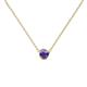 1 - Merilyn 4.40 mm Round Iolite Bezel Set Solitaire Pendant 