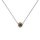 1 - Merilyn 4.40 mm Round Smoky Quartz Bezel Set Solitaire Pendant 