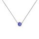 1 - Merilyn 3.00 mm Round Tanzanite Bezel Set Solitaire Pendant 
