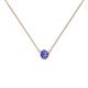 1 - Merilyn 3.00 mm Round Tanzanite Bezel Set Solitaire Pendant 