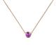 1 - Merilyn 3.00 mm Round Amethyst Bezel Set Solitaire Pendant 