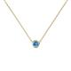1 - Merilyn 3.00 mm Round Blue Topaz Bezel Set Solitaire Pendant 