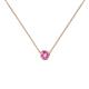 1 - Merilyn 3.40 mm Round Pink Sapphire Bezel Set Solitaire Pendant 