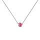 1 - Merilyn 3.40 mm Round Pink Tourmaline Bezel Set Solitaire Pendant 