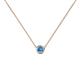 1 - Merilyn 3.40 mm Round Blue Topaz Bezel Set Solitaire Pendant 