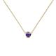 1 - Merilyn 3.40 mm Round Iolite Bezel Set Solitaire Pendant 