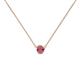 1 - Merilyn 3.40 mm Round Rhodolite Garnet Bezel Set Solitaire Pendant 