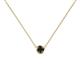1 - Merilyn 3.40 mm Round Black Diamond Bezel Set Solitaire Pendant 
