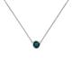 1 - Merilyn 3.40 mm Round London Blue Topaz Bezel Set Solitaire Pendant 
