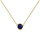 1 - Merilyn 4.80 mm Round Blue Sapphire Bezel Set Solitaire Pendant 