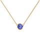 1 - Merilyn 4.80 mm Round Tanzanite Bezel Set Solitaire Pendant 