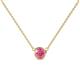 1 - Merilyn 4.80 mm Round Pink Tourmaline Bezel Set Solitaire Pendant 