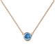 1 - Merilyn 4.80 mm Round Blue Topaz Bezel Set Solitaire Pendant 