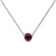1 - Merilyn 4.80 mm Round Red Garnet Bezel Set Solitaire Pendant 