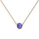 1 - Merilyn 5.40 mm Round Tanzanite Bezel Set Solitaire Pendant 
