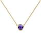 1 - Merilyn 5.40 mm Round Iolite Bezel Set Solitaire Pendant 