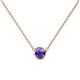1 - Merilyn 5.40 mm Round Iolite Bezel Set Solitaire Pendant 