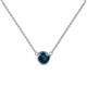 1 - Merilyn 5.40 mm Round Blue Diamond Bezel Set Solitaire Pendant 