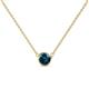 1 - Merilyn 5.40 mm Round Blue Diamond Bezel Set Solitaire Pendant 