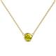 1 - Merilyn 5.40 mm Round Yellow Diamond Bezel Set Solitaire Pendant 